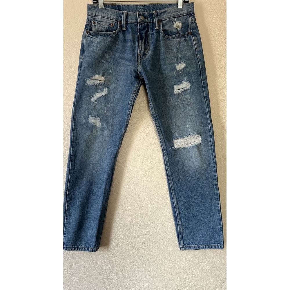 LEVI STRAUSS & CO. 502-- Distressed JEANS SIZE 29 X 30… actually 30x27 see pic